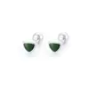 Pendientes de Corazón de Plata de Ley S999 Que No Necesitan Quitarse al Dormir, Pendientes de Moda Simples y Versátiles de Tornillo para Hueso de la Oreja para Mujeres