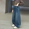 Ropa Infantil para Niñas, Pantalones Infantiles Medianos y Grandes, Nuevos Pantalones de Mezclilla Bordados con Forma de Cimitara para Primavera y Otoño 2026, Pantalones Largos de Primavera Estilo Coreano