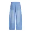 Calça Jogger Casual de Cor Sólida Lavada com Perna Reta Decorada com Strass, Estilo de Rua Tendência 2026, Fornecimento Atacado 52