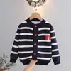 Cardigã de Tricô para Meninas Outono Novo Estilo Coreano Estilo Estrangeiro Roupa Exterior Infantil Primavera e Outono Tricô [Coleção Kf]