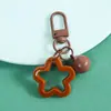 Campana de Puerta con Hebilla de Llavero de Estrella de Cinco Puntas Hueca de Colores Colgante de Perler Beads Hecho a Mano DIY Material de Accesorio Adorno Venta al por Mayor