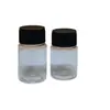Botella de Plástico de 100ml Botella Líquida PET Botella de Muestreo Transparente de Boca Ancha Tapa Negra Botella Dosificadora Botella de Medicina Botella Pequeña Botella para Polvos