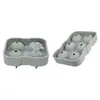 Molde de Silicona para Bolas de Hielo Preferido Transfronterizo Venta al por Mayor Tamaño Grande Bandeja de Hielo de Silicona para Hacer Hielo Redondo 4 Eliminación de Película de Disco de Hockey sobre Hielo