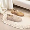 Zapatos de Pescador de Verano 2026 para Mujer, Zapatos Planos Versátiles de Malla Tejida con Cordones, Zapatos de Verano para Mujer, Zapatos Transpirables de Talla Grande para Mujer