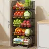 Estante Cesta de Verduras de Cocina de Pie Multicapa Estante para Frutas y Verduras Cesta de Almacenamiento Almacenamiento de Snacks Removible Multifuncional