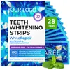 Tiras Branqueadoras de Dente com Camomila e Hortelã, Suaves para as Gengivas, Remoção Leve de Amarelamento, 7 Pares/14 Pares, Feitas Sob Medida, Transfronteiriças