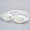 Gafas de natación de alta definición, antivaho e impermeables para mujer, que incluyen un gorro de natación y equipo de buceo, adecuadas para natación competitiva y con una lente recubierta para uso en adultos.