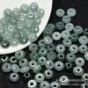 Jade Azul Natural de Myanmar Agua Azul 8x5mm Agujero Grande Donut Cuentas Sueltas Venta al por Mayor Accesorios para Pulseras de Joyería de Jade DIY