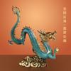 Jishanyuan Xianglong Xianrui Adornos de Dragón de Cobre signo zodiacal Dragón Qinglong dragón dorado sala de estar decoración del hogar 0988