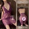 Conjunto Personalizado de Lingerie Sexy Feminina com Renda e Meia-calça Sexy, Camisola Sexy Transparente, Pura Sedução, Pijama Sexy para Casa