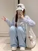 Calça Nai Fu Yamamoto para mulheres, nova coleção de outono, roupas femininas, calça casual solta e relaxada, calça versátil de perna larga para pessoas baixinhas
