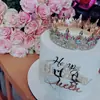 Decoração Lateral de Bolo de Acrílico Estilo Ins Transfronteiriço Feliz Aniversário Rainha Decoração de Bolo Feliz Aniversário Rainha