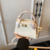 Bolso Kelly para Mujer de Moda Casual Simple con Patrón de Cocodrilo Cerradura Bolso Cuadrado Pequeño Bolso de Mano Nuevo Verano 2025