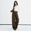 Jeans de mujer de color arena cálido transfronterizos de cintura alta lavados, nuevo principios de otoño 2026, corte curvo suelto casual con caída