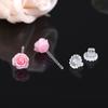 Pendientes de perforación de oreja Súper Hada Camelia para Mujer 2024 Nuevos Pendientes Populares Lujo Accesible Pendientes Pequeños y Exquisitos de Gama Alta