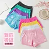 Shorts de Baile Brillantes con Estampado Dorado para Niños, Alta Elasticidad, Transpirables, Shorts de Práctica de Danza Moderna de Ángulo Plano, Venta Directa del Fabricante Original