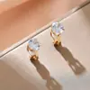 Europeu e Americano Transfronteiriço Novos Produtos Simples Personalidade Geometria Sem Dor Diamante Vazado Clipe de Orelha Brincos de Liga Sem Furos na Orelha Acessórios