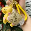 Llavero de Corazón de Oro Puro 999, Colgante de Suerte de Trébol de Cuatro Hojas Dorado, Regalo para Novia, Regalo para Mejor Amiga, Colgante Atractor de Riqueza