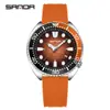Sanda Temu Relógio Popular Pulseira de Silicone Removível Relógio com Mostrador Grande Moda Bisel Rotativo Fluorescente Relógio de Quartzo