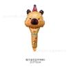 Balão de Folha de Alumínio Hongxiang Desenho Animado Pikachu Superman Stellalou com Haste de Mão Decoração de Aniversário em Formato de Animal