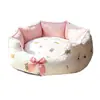 Cama sofácama para gato, cama cálida floral de princesa para mascotas para invierno, colchoneta para dormir en sofá, cama para perro, colchón para todas las estaciones