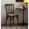 Silla de Comedor Americana Vintage Hogar Madera Maciza Silla de Ratán Fresno Medio Silla de Salón Café Restaurante Estancia en Casa Silla Napoleón