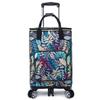 Carrito de compras de gran capacidad con ruedas giratorias silenciosas plegables, impermeable y resistente al desgaste, carrito de compras portátil para supermercado, personalizable