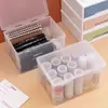 Caja de Papelería de Gran Capacidad Caja de Almacenamiento Caja de Plástico Transparente Plumas de Boceto Marcadores Lápices de Colores Plumas de Acuarela Estuche