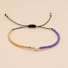 Pulsera de Cuentas de Arroz, Joyería de Cuentas para Mujer, Pulsera Pequeña para Vacaciones de Verano, Tejido de Cuerda Apilable, Cuerda Sencilla de Amistad, Hecho a Mano
