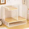 Estante de escritorio estante de oficina estantería pequeña multicapa simple portavasos mesa de comedor estante de almacenamiento de libros