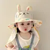 Chapéu Infantil Verão Malha Fina Respirável Proteção Solar Aba Larga Chapéu com Protetor de Nuca Masculino e Feminino Viseira Solar para Bebê