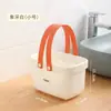 Cesta de baño, cesta de ducha portátil para baño, cesta de almacenamiento de artículos de tocador, cesta de baño rectangular de plástico para dormitorio