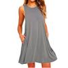 Vestido tipo chaleco sin mangas con bolsillo de comercio exterior europeo y americano de AliExpress, ideal para el verano de 2018, de fibra de poliéster para mujer.