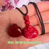 Colgante de Calabaza de Arena Dorada Púrpura Cinabrio para la Buena Suerte y la Prosperidad, Adecuado para Hombres y Mujeres en su Año Zodiacal, Al Por Mayor