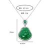 Moderna Cadena de Clavícula Elegante de Lujo Ligero con Colgante de Buda Sonriente Esmaltado Nuevo Estilo Chino Microincrustado en Acero de Titanio para Mujer
