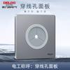 Panel de enchufes de pared Delixi tipo 86 290 gris para aire acondicionado de pared, abierto, doble control, cinco orificios, para uso doméstico, ultrafino
