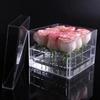 Caja de exhibición de rosas de acrílico transparente de 3 mm de fábrica, caja de plexiglás, cubierta superior e inferior de acrílico