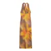 Comércio Exterior 2025 Verão Novo Estilo Europeu e Americano Moda Feminina Vestido Sexy Hot Girl Estampado com Gola Halter 8022361