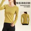 Roupas de Yoga Estilo Novo para Mulheres, Manga Longa, Sem Costura, Alta Elasticidade, Secagem Rápida, Fitness, Aeróbica, Dança, Tops Justos para Corrida