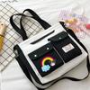 Bolso de hombro coolomi japonés bonito, tutorial de dibujos animados para estudiantes de secundaria y preparatoria, bolso de mensajero portátil de gran capacidad.