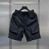 Pantalones cortos de trabajo para hombre, verano, casual, de longitud media, marca de moda nueva 2023, pantalones cortos con bolsillo grande, pantalones de playa para jóvenes, hombre