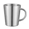 Taza de Acero Inoxidable Amazon 304 de Doble Capa Martillada Diamante con Asa, Acabado Recto Arenado, Taza Aislada para Cerveza y Café