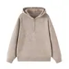 Suéter de Punto con Capucha para Hombre, Chaqueta de Media Cremallera 2026 Nuevo Otoño, Prendas de Punto Versátiles, Estilo Old Money