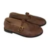 Outono 2026 Novo Estilo Britânico Vintage T-Strap Mary Jane Sapatos Pequenos de Couro Plano Francês Versátil Sapatos Individuais