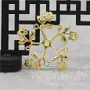 Joyería Hecha a Mano DIY Accesorios Horquilla Tocado Nupcial Accesorio para el Cabello Materiales Base de Cobre Rama de Flores Pieza de Flor Grande A135