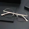 0955 Inserto de Lámina Metálica Patilla Monturas de Gafas al por Mayor Montura Delgada Polygonal Gafas Metálicas Lisas Gafas de Prescripción