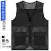 Chaleco de Red para Pescar Ropa de Trabajo Logo Impreso Personalizado Voluntario Voluntario Supermercado Ropa de Trabajo Benéfica Chaleco de Malla Reflectante