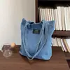 Bolsa de Mezclilla Casual de Gran Capacidad para Mujer 2026 Nueva Versátil Estudiante Bolsa para Clase Viaje Bolso de Hombro Único