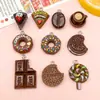 Mezcla 10 Serie Marrón Café Pastel de Chocolate Colgantes de Grano de Café para Colgar en Bolsas DIY Cadena para Teléfono Móvil Accesorios de Joyería