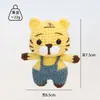 Colgantes de Animales del Zodiaco Tejidos a Crochet, Adornos para Llavero de Bolso Tejido con Hilo, Decoraciones Colgantes de Muñeco de Dibujos Animados Tejidos